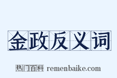 金政反义词是什么意思的图片